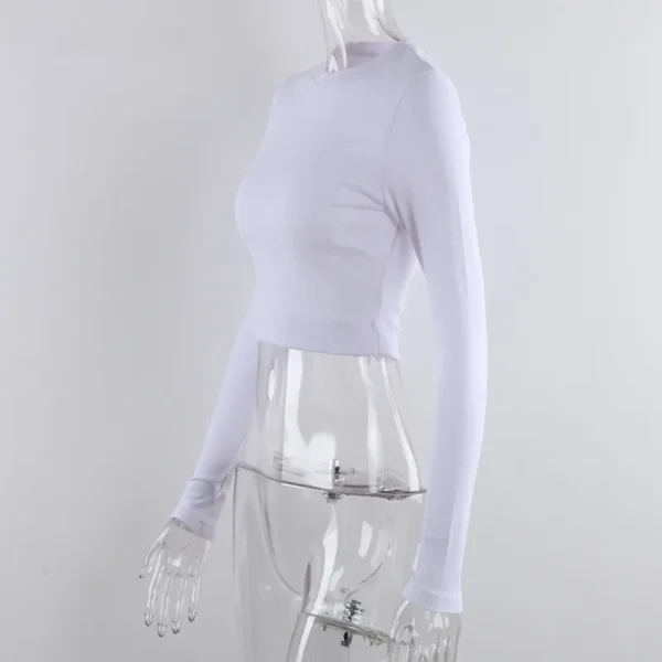 Ribbed Long-Sleeve Cropped Top – Casual Spring Basics - Image 8