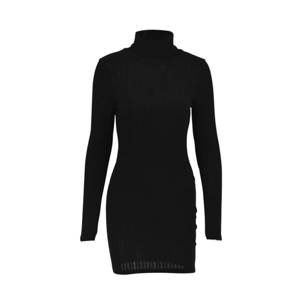 Knitted Turtleneck Bodycon Mini Dress – Cozy Autumn & Winter Style - Image 6