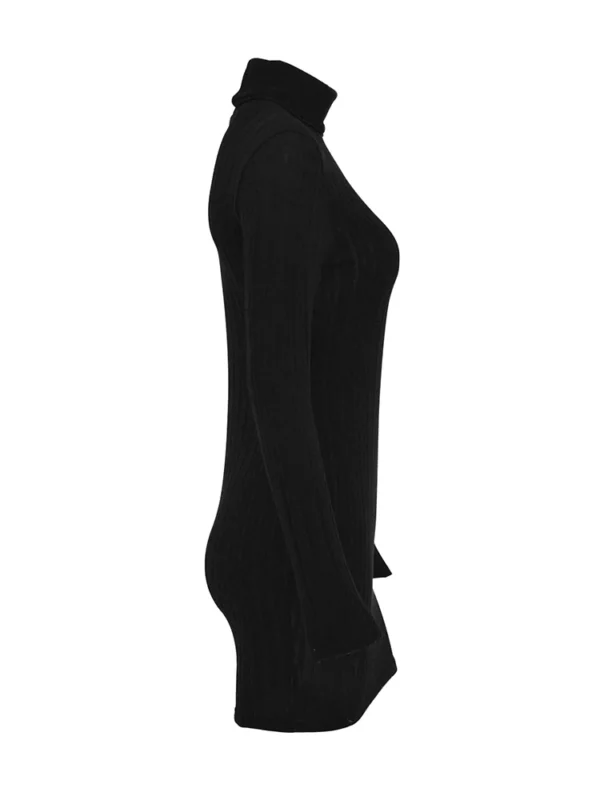 Knitted Turtleneck Bodycon Mini Dress – Cozy Autumn & Winter Style - Image 15