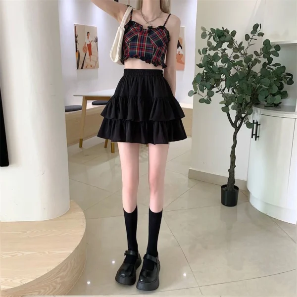 Sweet Pleated A-Line Skirt – Ruffled Tiered Summer Style - Image 11