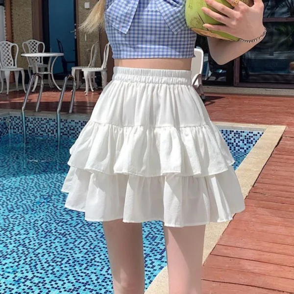 Sweet Pleated A-Line Skirt – Ruffled Tiered Summer Style