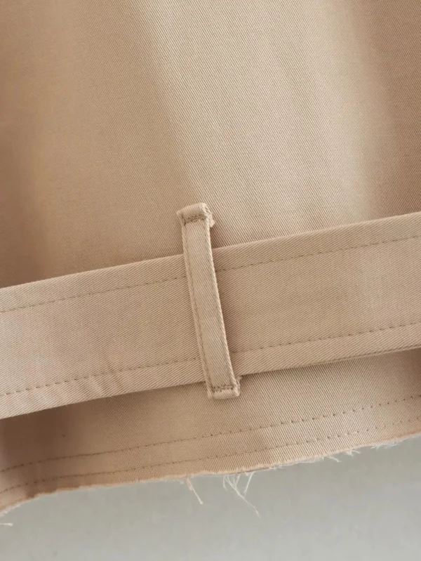 Vintage Belted Cropped Trench Coat – Soft Spring Street Style - Image 10