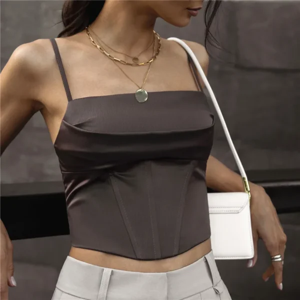 Lace-Up Backless Spaghetti Strap Crop Top – Elegant Summer Vibes - Image 7