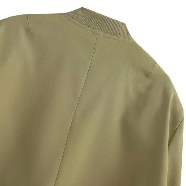 Vintage Bomber Jacket with Pockets – Chic Long Sleeve Casual Outerwear - Image 24