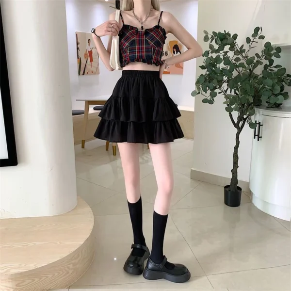 Sweet Pleated A-Line Skirt – Ruffled Tiered Summer Style - Image 10