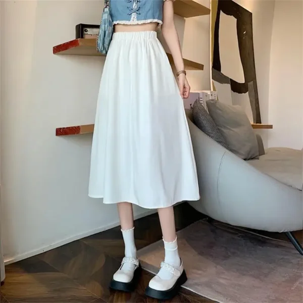 Vintage Pastel Floral Pleated Midi Skirt – Soft Girl Aesthetic - Image 14